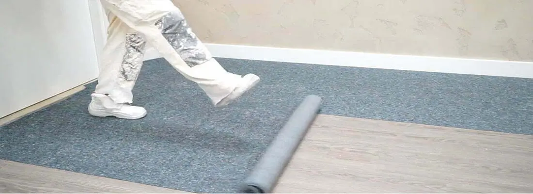 Chồng mép thảm bảo vệ sàn