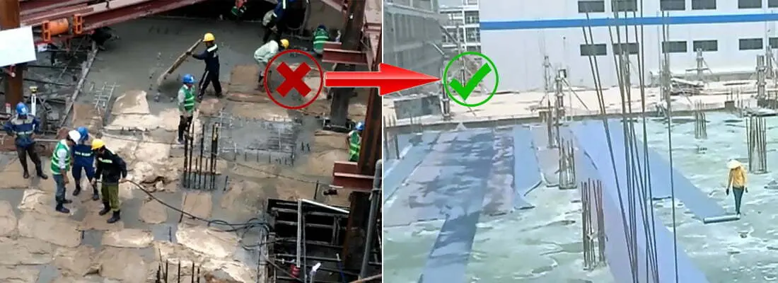 Số lượng người trải thảm bảo dưỡng bê tông